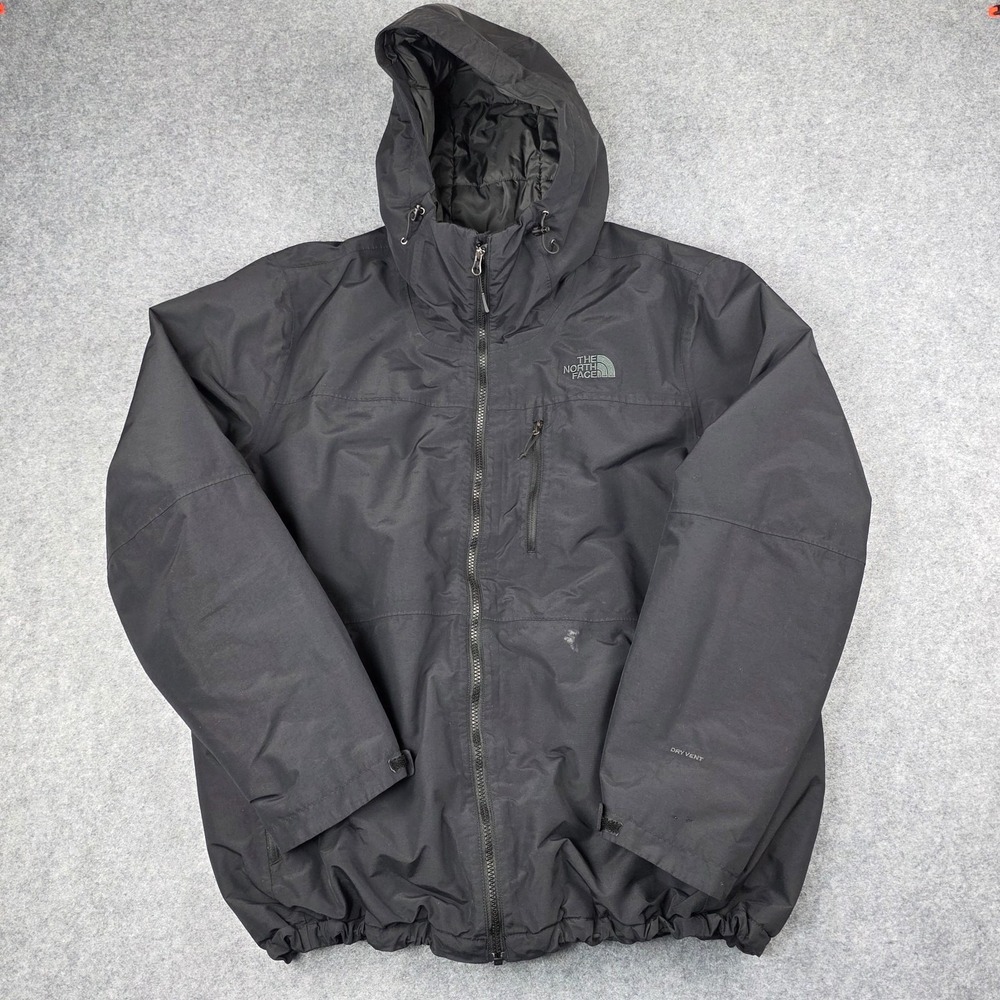 The North Face Gallio Triclimate Outer Jacket Black Hooded NF0A2RF2 Mens Size XL
